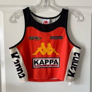 Kappa Black and Red Logo Tank Top